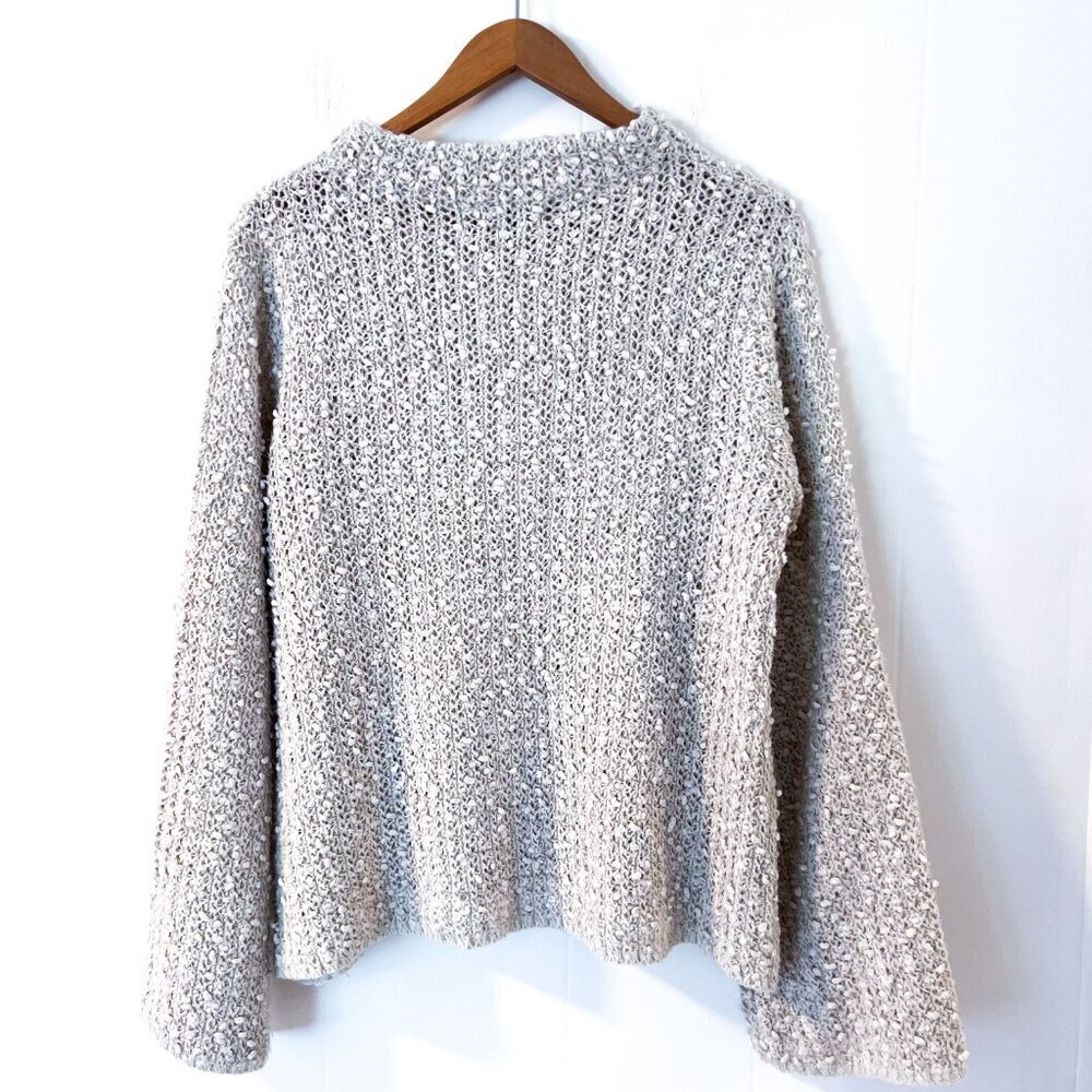 Anthropologie John + Jenn Bell Sleeve Nubby Sweater Small - Picture 3 of 9
